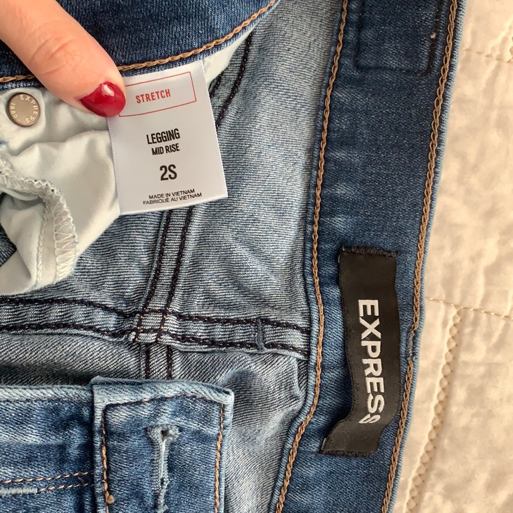 Express mid rise jean legging
